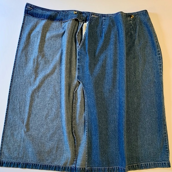 Vintage Eddie Bauer Wrap Jean Skirt Sz 6P - Picture 4 of 6